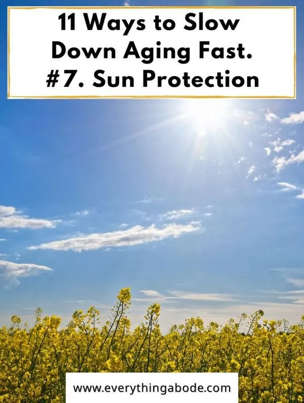 how to slow aging with sun protection 