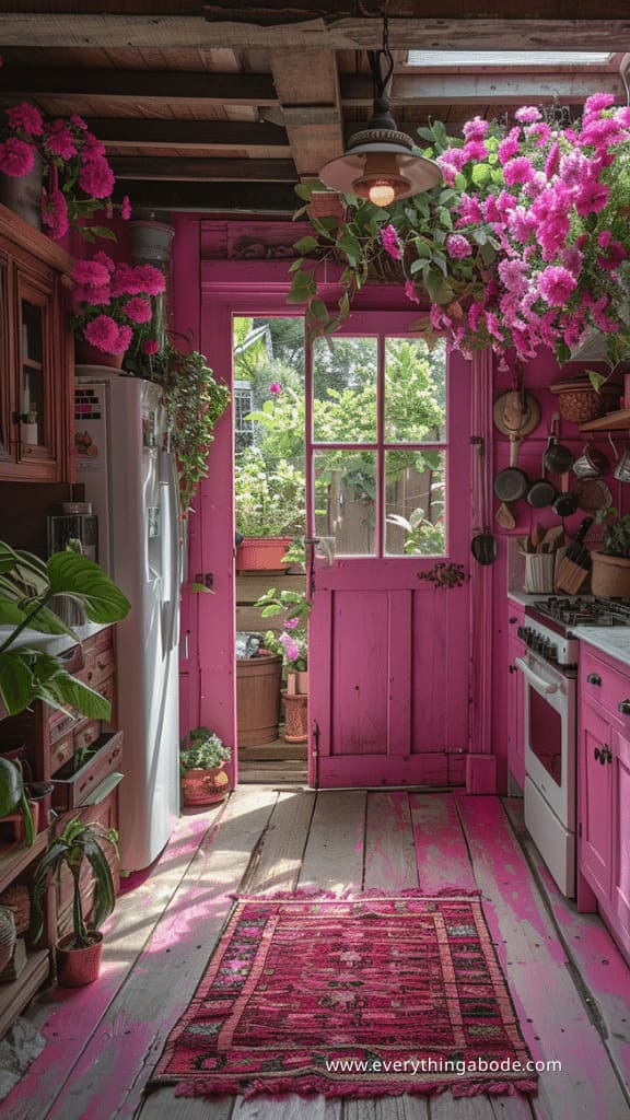 pink houseplants