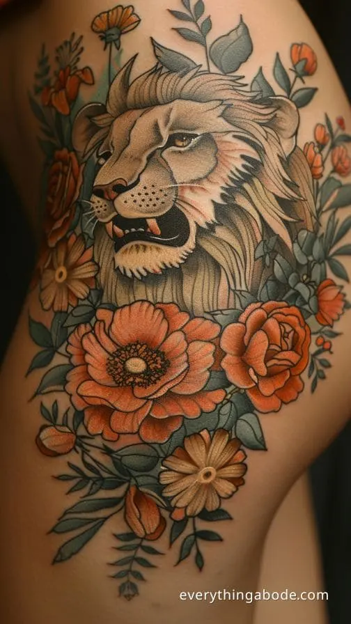 lion tattoo ideas for women