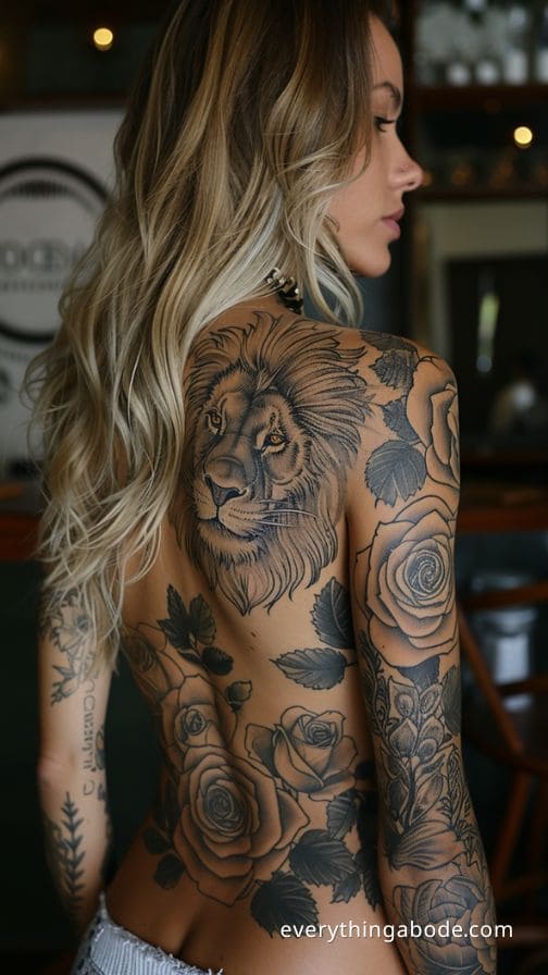 lion tattoo ideas for women