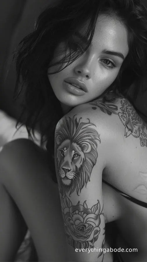 lion tattoo ideas for women