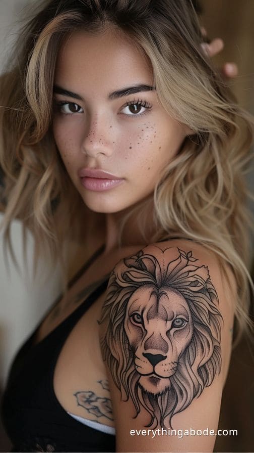 lion tattoo ideas for women