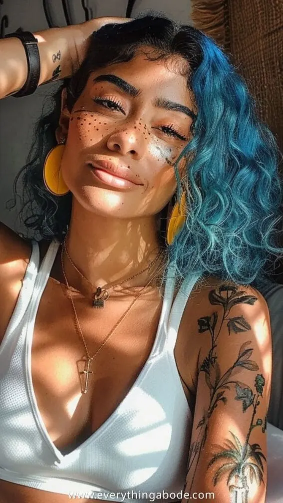 blue hairstyle ideas for women 