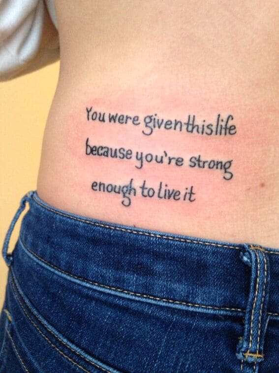 Inspirational Poetry or Quotes for back tattoo