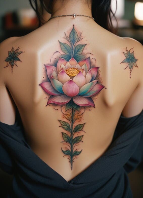 back tattoo ideas for women lily tattoo