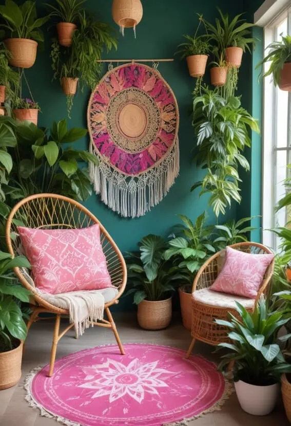 Hanging Plants and Macrame