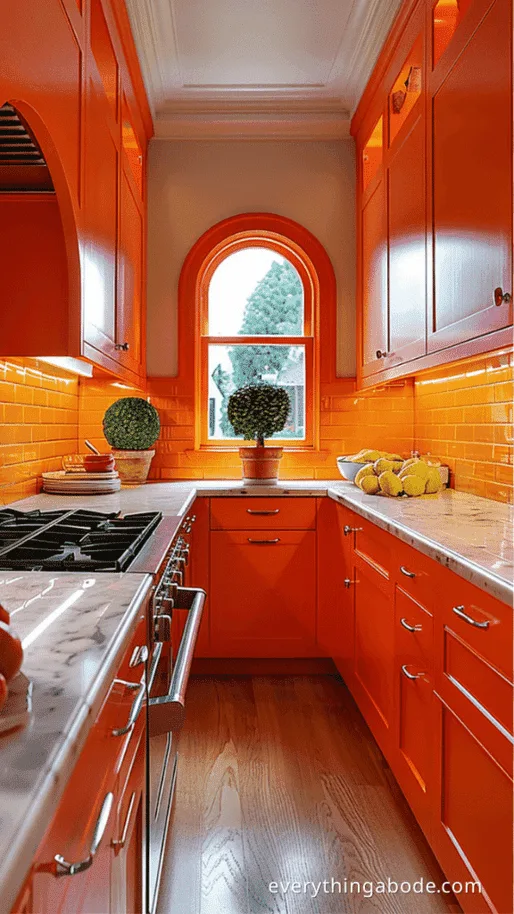 orange kitchen design ideas