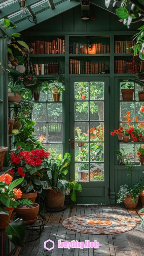 Sunroom with personalized decor.