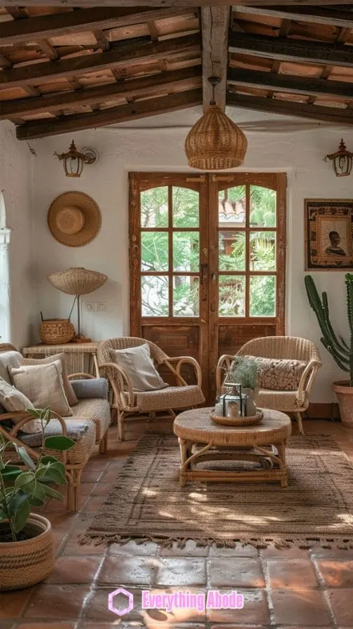 Sunroom with outdoor rug