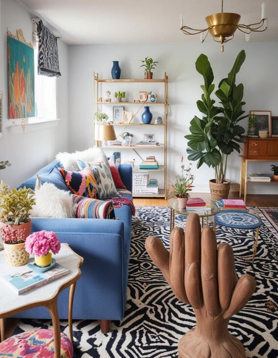 Maximalist living room