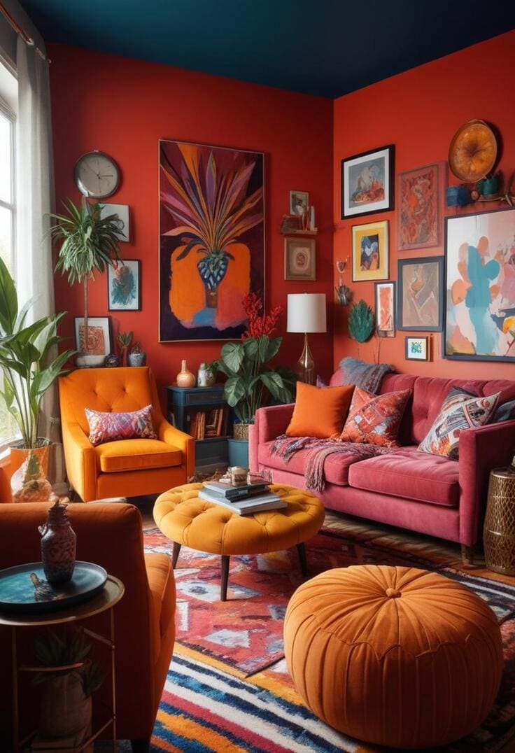 maximalist living room