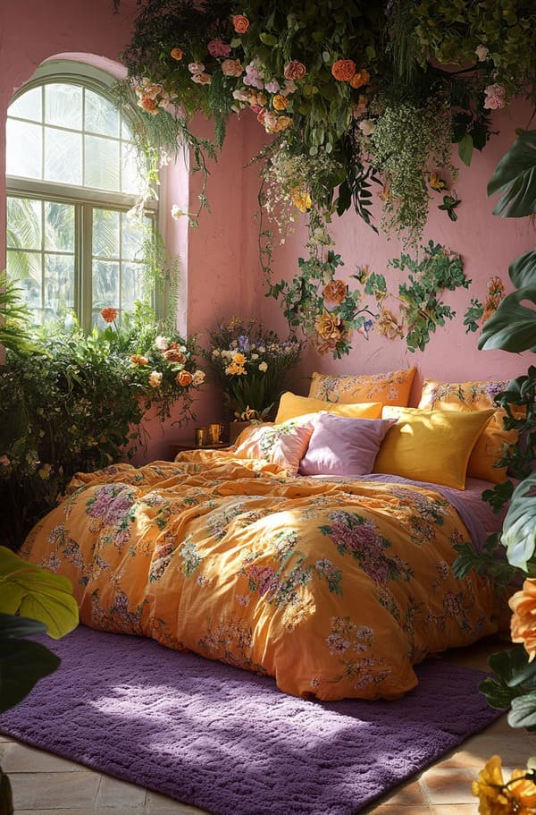 botanical bedroom idea