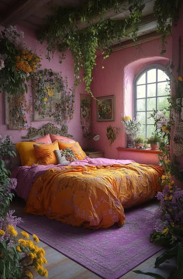 botanical bedroom idea