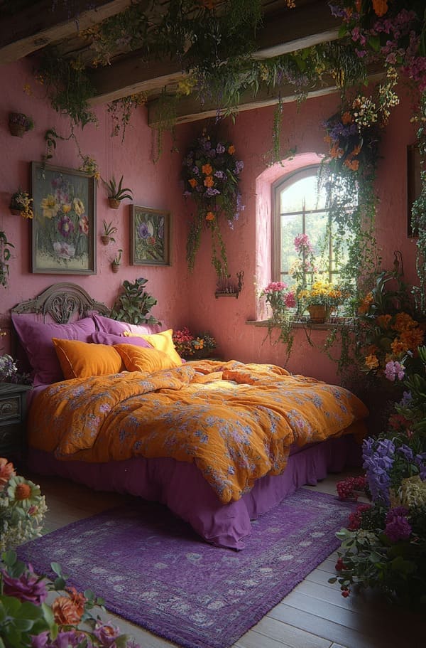 botanical bedroom idea