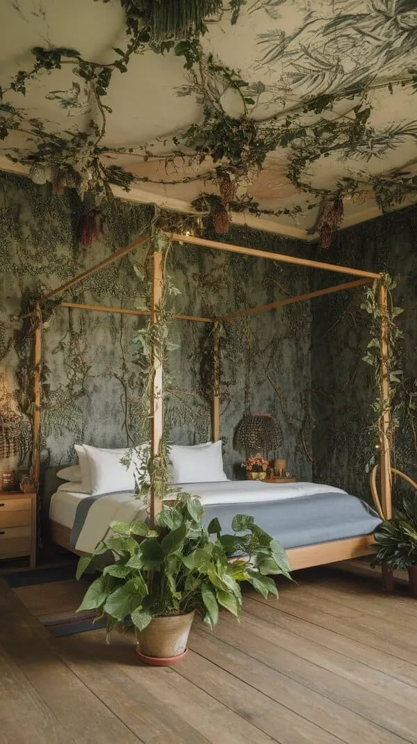 botanical bedroom idea